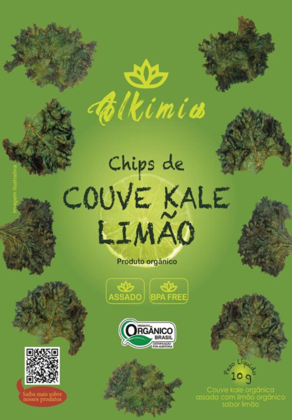 CHIPS DE COUVE KALE LIMÃO ORGÂNICA