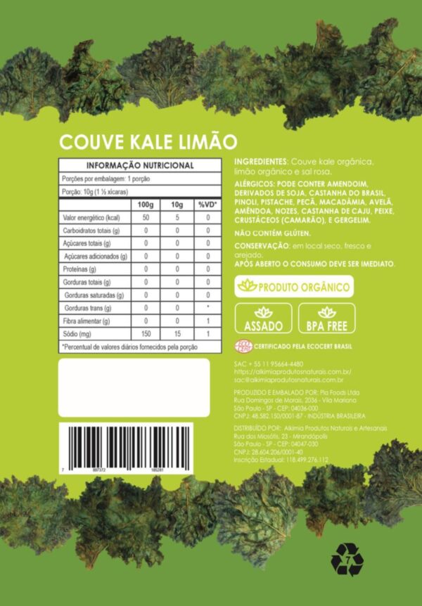 CHIPS DE COUVE KALE LIMÃO ORGÂNICA - Image 2