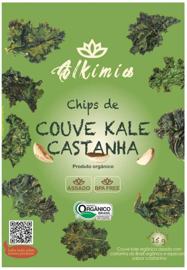 CHIPS DE COUVE KALE COM CASTANHA DO BRASIL ORGÂNICA