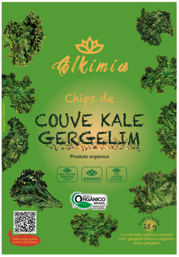 CHIPS DE COUVE KALE GERGELIM ORGÂNICA